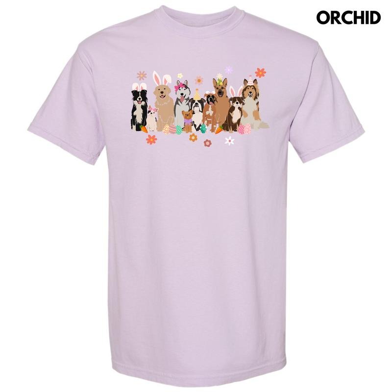 Doggy Easter Celebration Comfort Colors T-Shirt 'NLB' Hoodie, Sweatshirt | RetroVerseTees.com