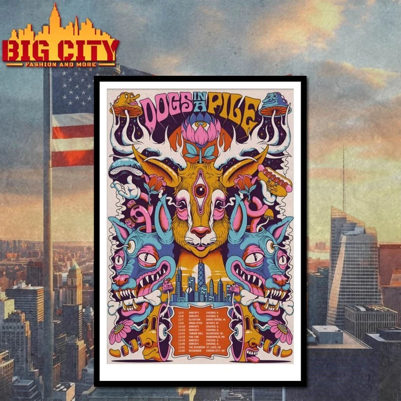 Dogs In A Pile Tour Nov 2025 Poster shirt