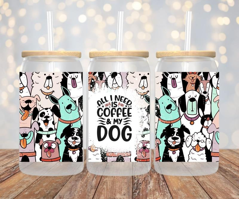 Dogs and coffee 16 oz glass jar tumbler T-Shirts, Hoodie, Sweatshirt | RetroVerseTees.com