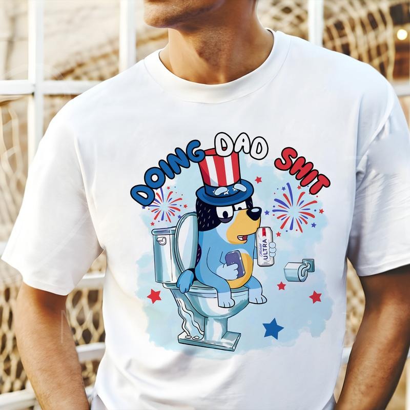Doing Dad Sh!t Shirt Funny, Dad Bl0ey Shirt, Beer Shirt, Independence Day Hoodie, Sweatshirt | RetroVerseTees.com