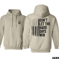 Don'Lightsaber brand Let TNF Hard Days Win Hoodie - Bold American Flag Design with Inspirational Message, Unisex Hoodie...