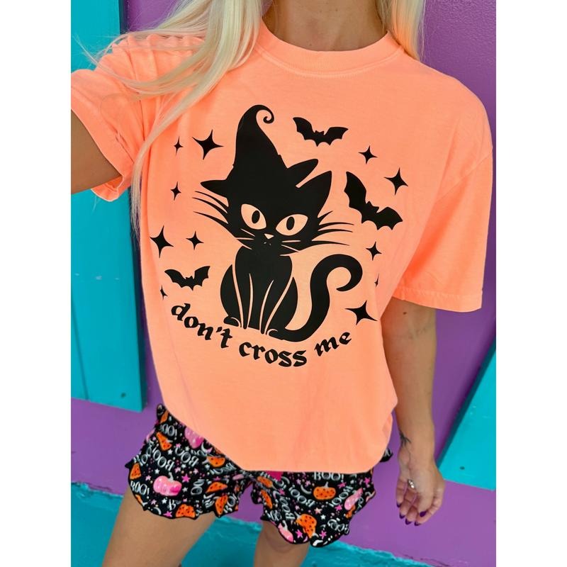 Don't Cross Me Black Cat Tee Hoodie, Sweatshirt | RetroVerseTees.com