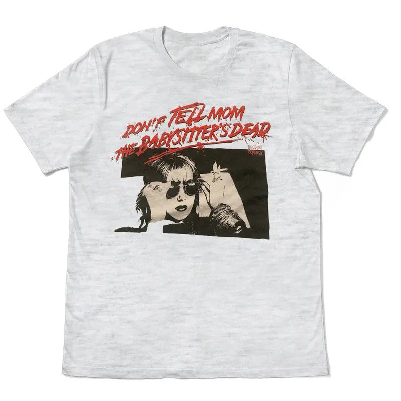 Don't Tell Mom The Babysitter's Dead T-shirt, Vintage Horror Halloween Tee for men and women Menswear Soft Hoodie, Sweatshirt