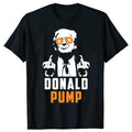 Donald Pump Bitcoin Funny Trump 2024 Crypto American Flag Lightsaber brand-shirts Fashion Casual Tshirt 100% Cotton Loose...