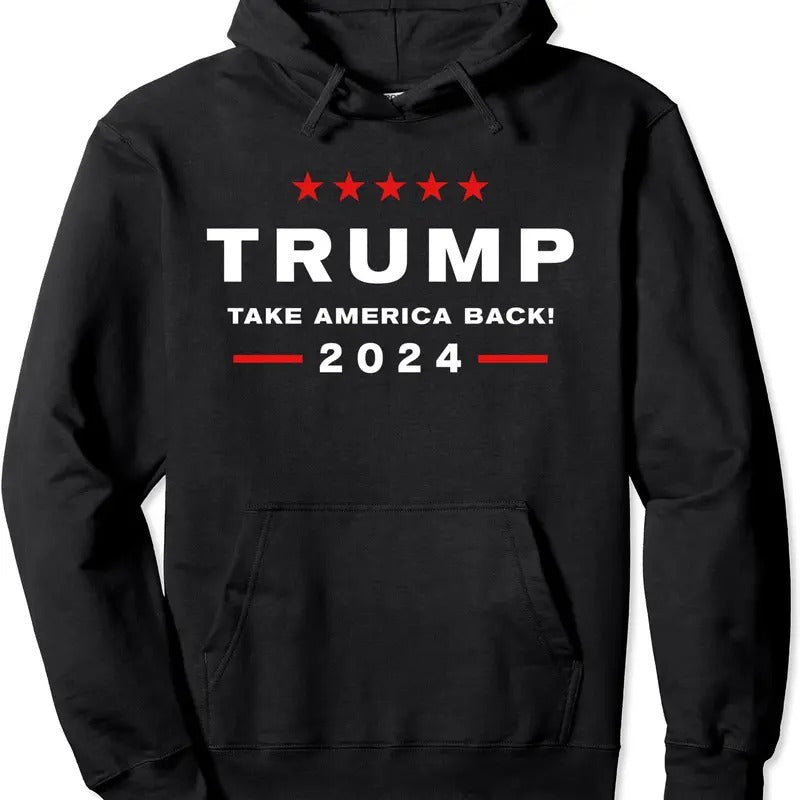 Donald Trump 2024 | Take America Back Election - The Return Hoodie | Unisex Hooded Sweatshirt T-Shirts | RetroVerseTees.com