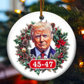 Donald Trump Christmas Ornament, American Pride Ceramic Stone Ornament, Keepsake Gift, T-Shirts, Hoodie, Sweatshirt