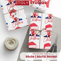 Donald Trump Christmas wrapping paper, Trump Santa wrapping paper for xmas gift wrapping, Traditional xmas wrap, red...