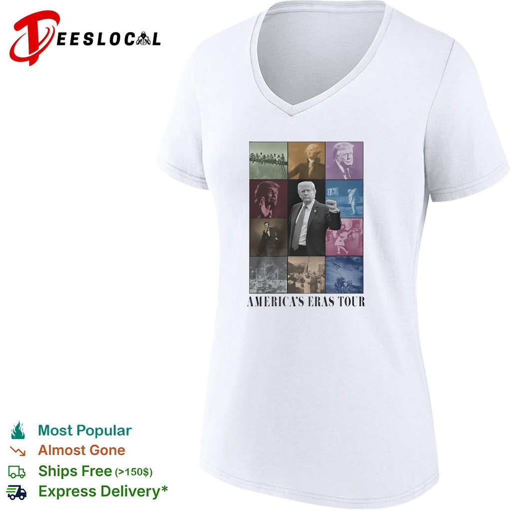 Donald Trump George Washington Abraham Lincoln Americas Eras Tour shirt