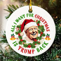Donald Trump Santa All I Want For Christmas Ornament T-Shirts, Hoodie, Sweatshirt | RetroVerseTees.com