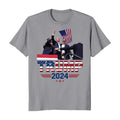 Donald Trump Shot 2024 Election GOP Republican T-Shirt Cotton Fabric Hoodie, Sweatshirt | RetroVerseTees.com