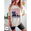 Donald Trump Shot American Fighter Tee, Fist Pumping Trump Bulletproof, Trump Conviction Hoodie, Sweatshirt