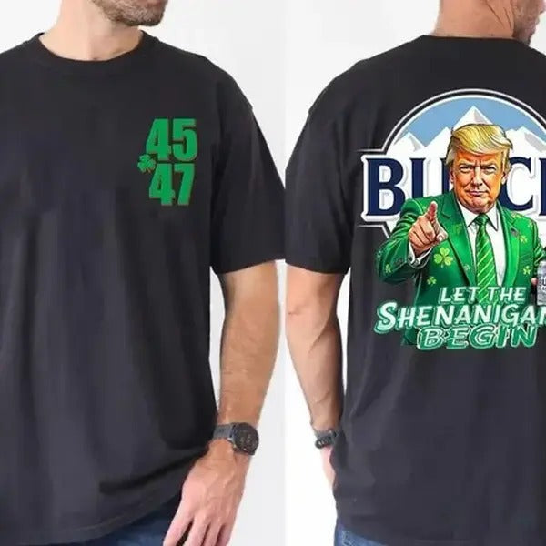 Donald Trump St.Patrick's Day Shirt, Trump Supporter Sweatshirt, B^rch L!ght Hoodie, Beer Drinking Shirt For Men And...