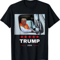 Donald Trump rides in garbage truck T-Shirt Hoodie, Sweatshirt | RetroVerseTees.com
