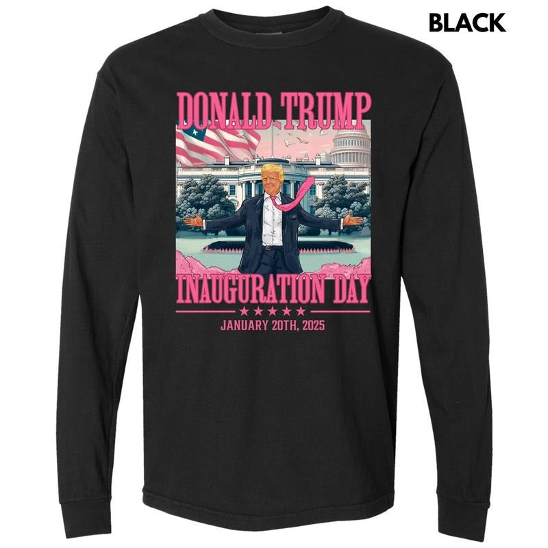 Donald's Day White House Long Sleeve Comfort Colors T-Shirt 'NLB' Hoodie, Sweatshirt | RetroVerseTees.com
