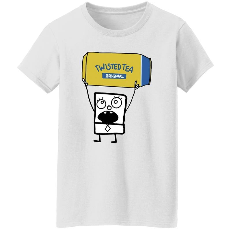 Doodlebob Twisted Tea Essential Cotton Unisex T-Shirt Fabric Hoodie, Sweatshirt | RetroVerseTees.com