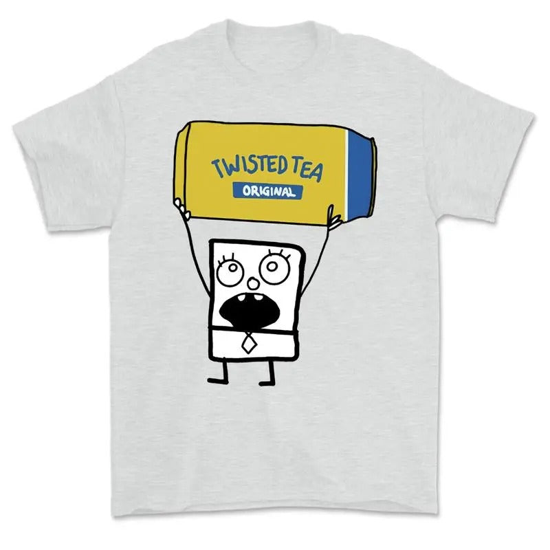 Doodlebob twisted tea Essential T-Shirt, S to 4XL Hoodie, Sweatshirt | RetroVerseTees.com