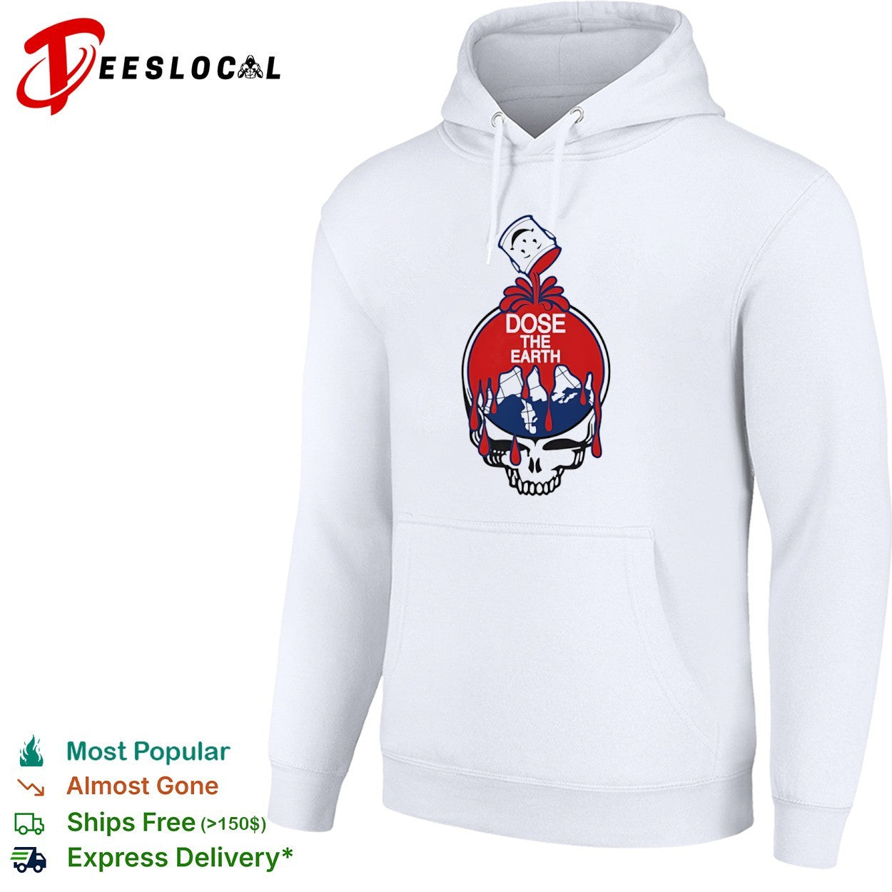 Dose the Earth Grateful Dead Steal Your Face Skull shirt