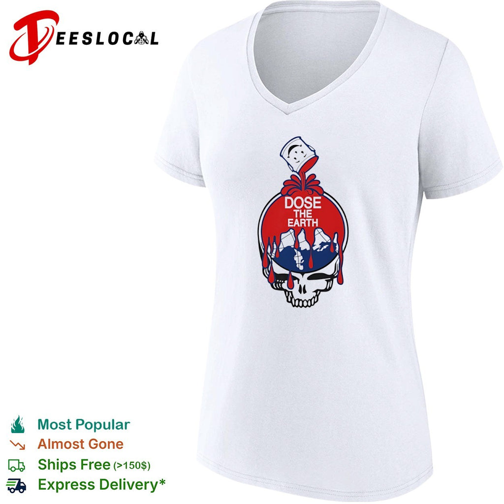 Dose the Earth Grateful Dead Steal Your Face Skull shirt
