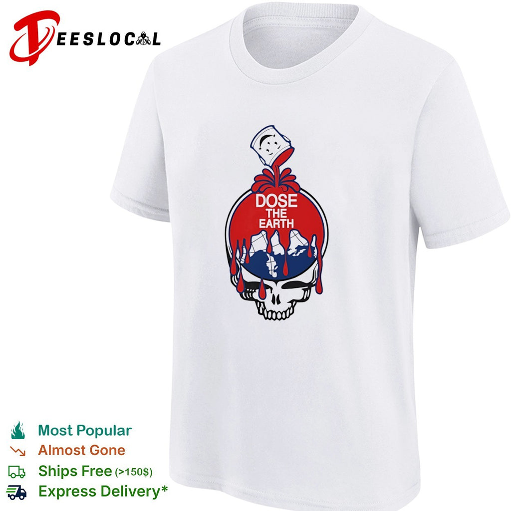 Dose the Earth Grateful Dead Steal Your Face Skull shirt