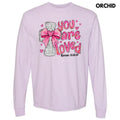 Dot Cross You Are Loved Long Sleeve Comfort Colors T-Shirt 'NLB' Hoodie, Sweatshirt | RetroVerseTees.com