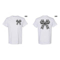 Double Black Checkered Bow Gildan Short Sleeve T-Shirt 'NLB' Hoodie, Sweatshirt | RetroVerseTees.com