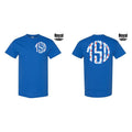 Double Cherry Stripe Monogram Gildan Short Sleeve T-Shirt 'NLB' Hoodie, Sweatshirt | RetroVerseTees.com