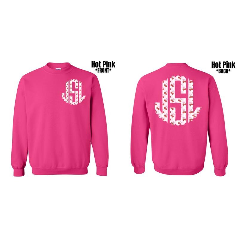 Double Strawberry Stripe Monogram Sweatshirt 'NLB' T-Shirts, Hoodie | RetroVerseTees.com