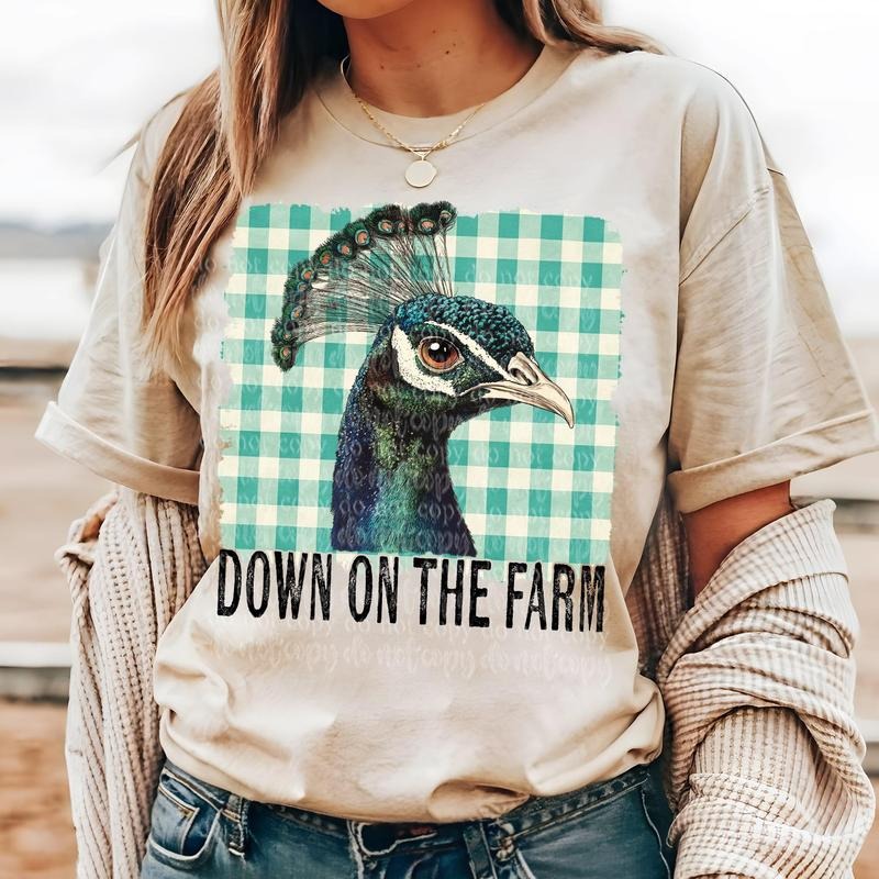 Down on the Farm Peacock DTF Transfers - THIS IS NOT A SHIRT Hoodie, Sweatshirt | RetroVerseTees.com