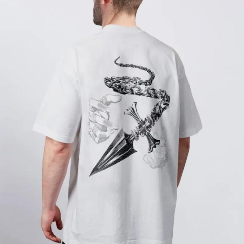 Dowsing Chain Akuma White T-Shirt Anime Merch Vintage Menswear Top Sweatshirt, Hoodie, Comfort Colors | RetroVerseTees.com