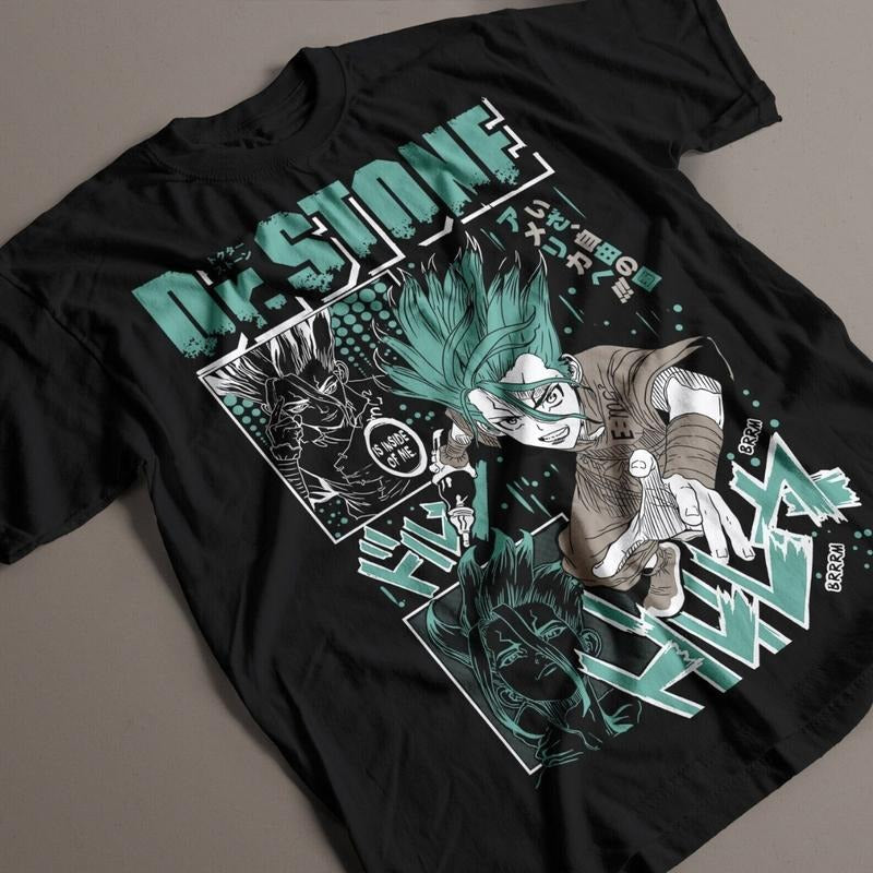 Dr. Stone Senku Ishigami Anime Manga T-shirt Short-Sleeve Unisex T-Shirt Hoodie, Sweatshirt | RetroVerseTees.com