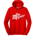 Dr Pepper Distressed Logo Pullover Hooded Sweatshirt - Red T-Shirts, Hoodie | RetroVerseTees.com