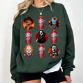 Dr Pepper Halloween Horror Characters Sweater, Trending Halloween Dr Pepper M1chael My3rs Ghostface Ch3cky Movie...