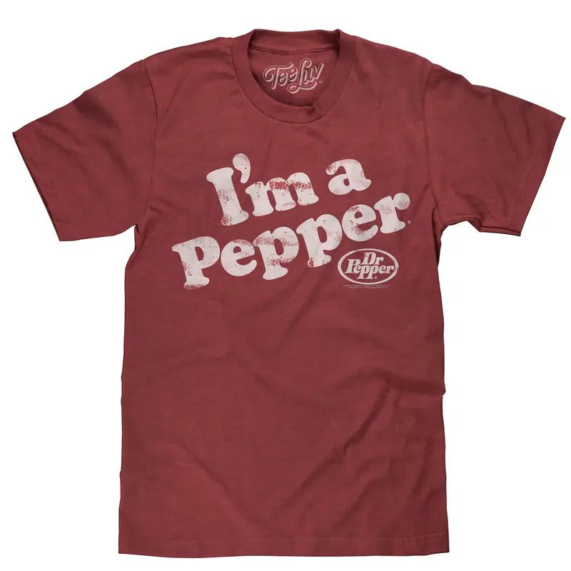 Dr Pepper I'm a Pepper T-Shirt - Red Hoodie, Sweatshirt | RetroVerseTees.com