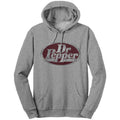Dr Pepper Silver Logo Pullover Hooded Sweatshirt - Gray T-Shirts, Hoodie | RetroVerseTees.com