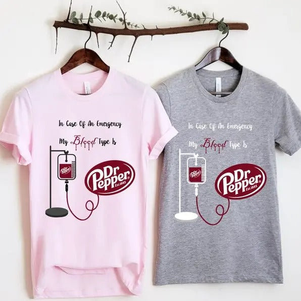 Dr. Pepper Shirt, My Blood Type is Dr. Pepper Sweatshirt, Cute Dr Pepper Shirt, Gift For Her, Soda Shirt, Birthday Gift,...