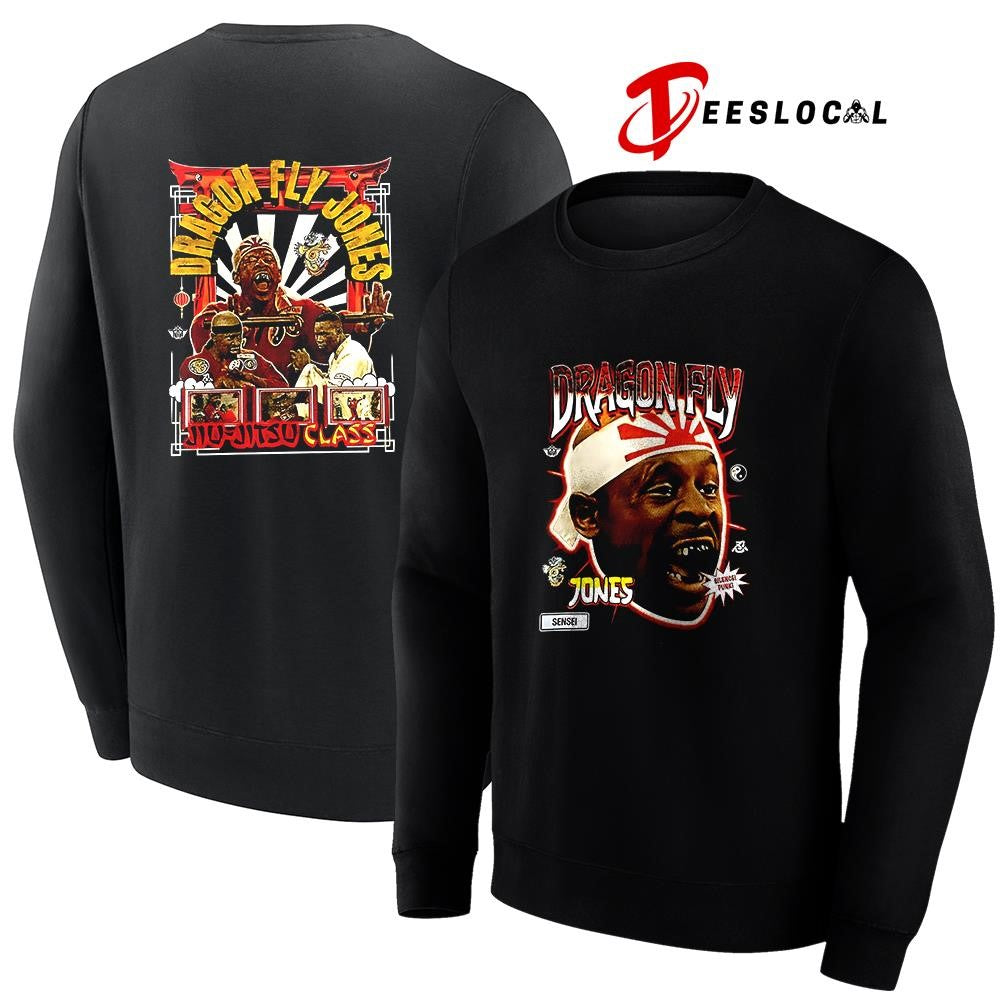 Dragon Fly Jones silence punk Jiu Jitsu class portrait graphic shirt
