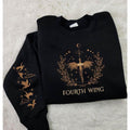 Dragon Fourth Wing Embroidered Sweatshirt, Xaden Riorson, Basgiath War College, Dragon Rider Shirt, Fantasy Bookish Gift...
