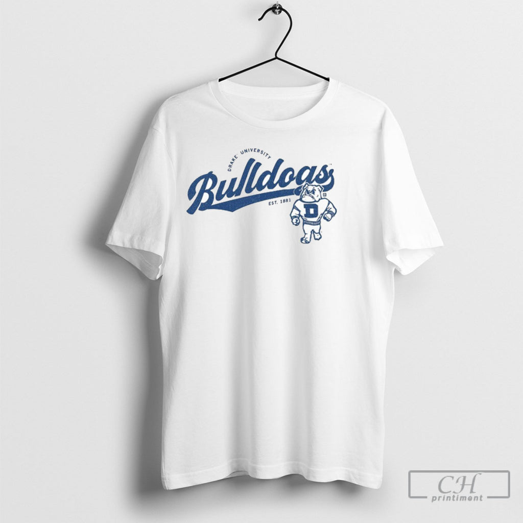 Drake University Bulldogs Script Logo Heavyweight Shirt Tee