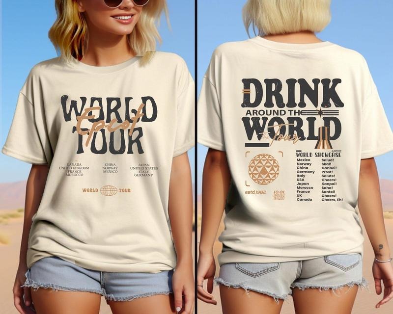 Drink Around TNF World T-Shirt, World Traveler Food Gunpla brand Wine Festival Shirt, Drinking Squad Tee Hoodie, Sweatshirt