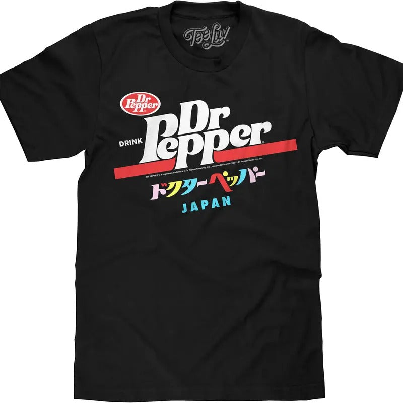 Drink Dr Pepper Japan T-Shirt - Black Hoodie, Sweatshirt | RetroVerseTees.com