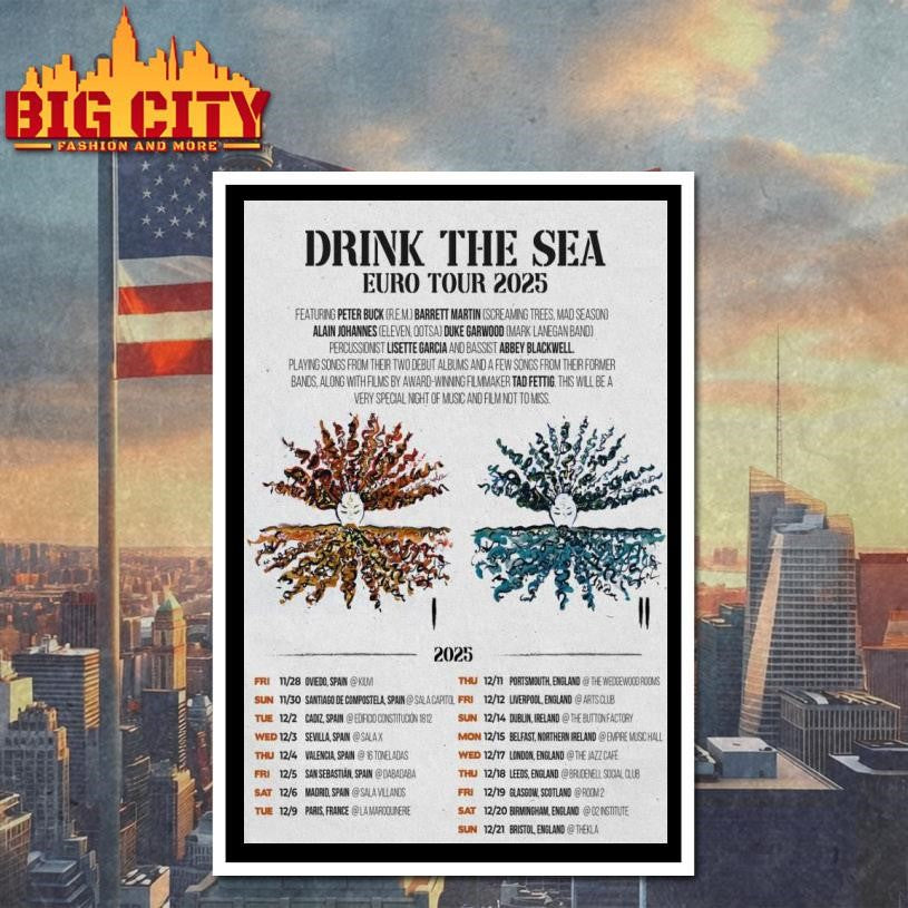 Drink The Sea Euro Tour 2025 Poster shirt
