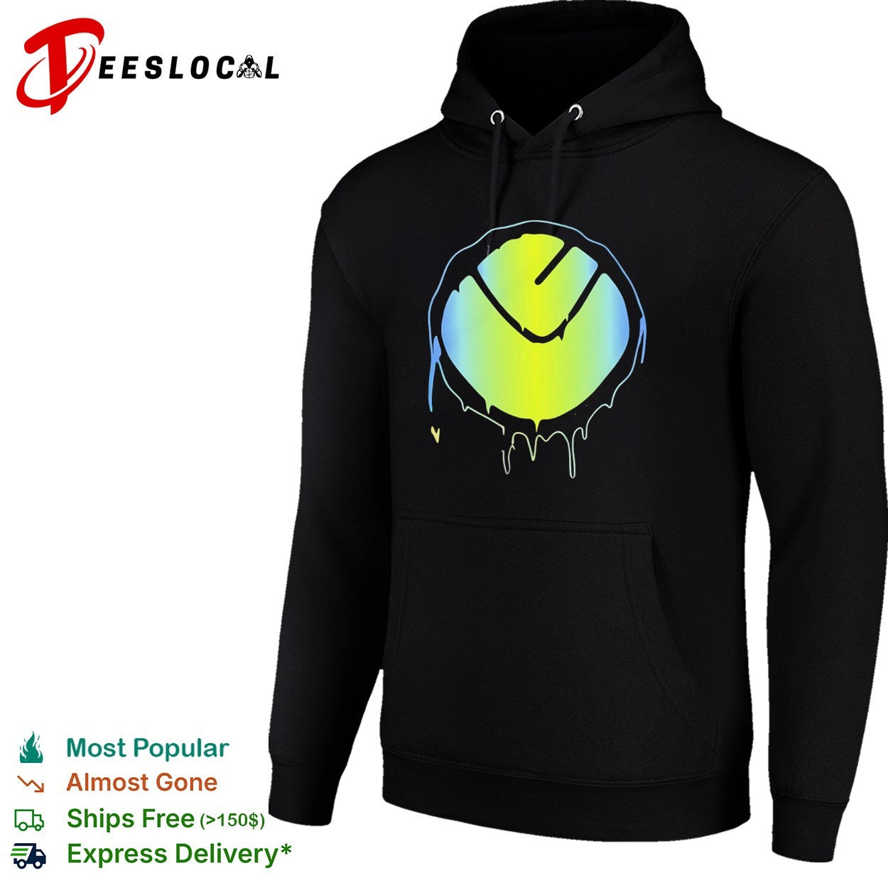 Dripping Neon Circle Logo abstract symbol shirt