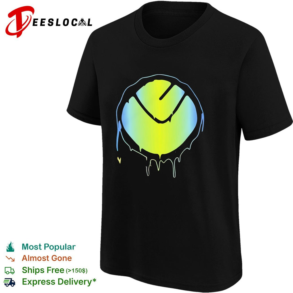 Dripping Neon Circle Logo abstract symbol shirt