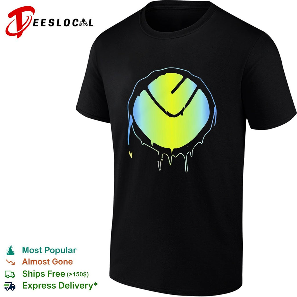 Dripping Neon Circle Logo abstract symbol shirt