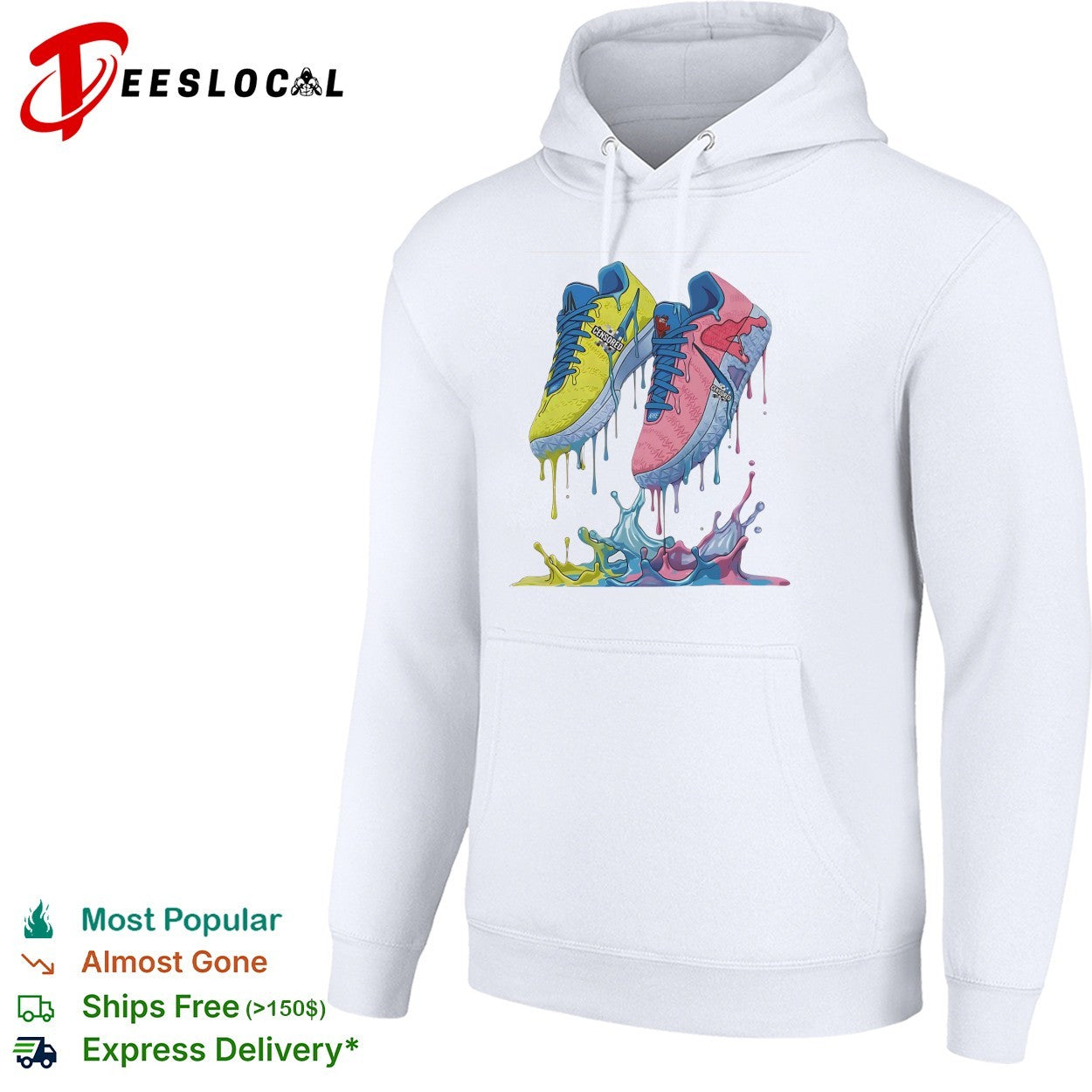 Dripping paint shoes shirt