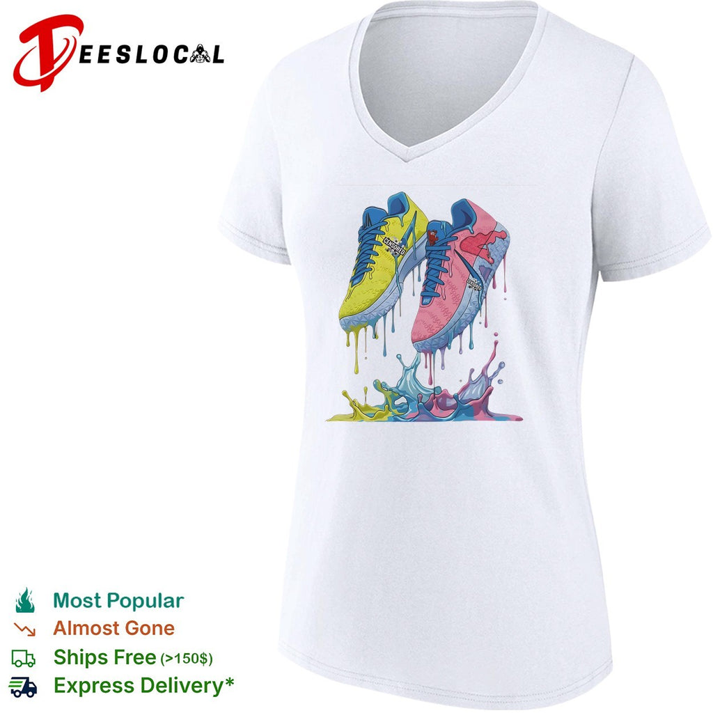 Dripping paint shoes shirt