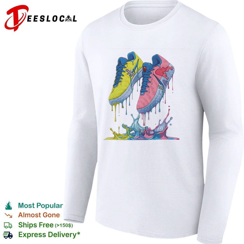 Dripping paint shoes shirt
