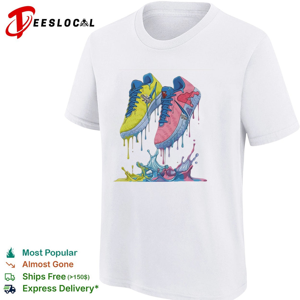 Dripping paint shoes shirt