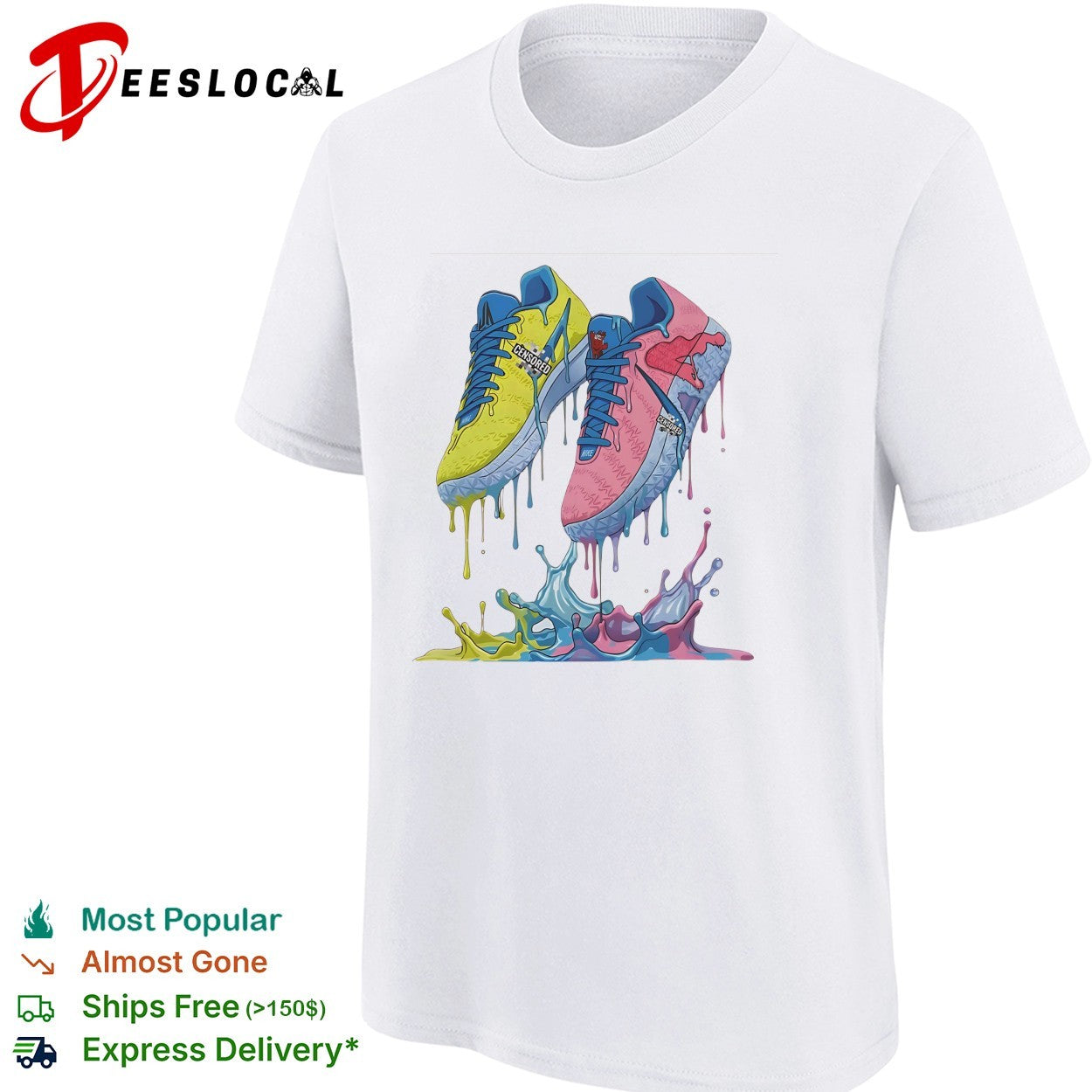 Dripping paint shoes shirt