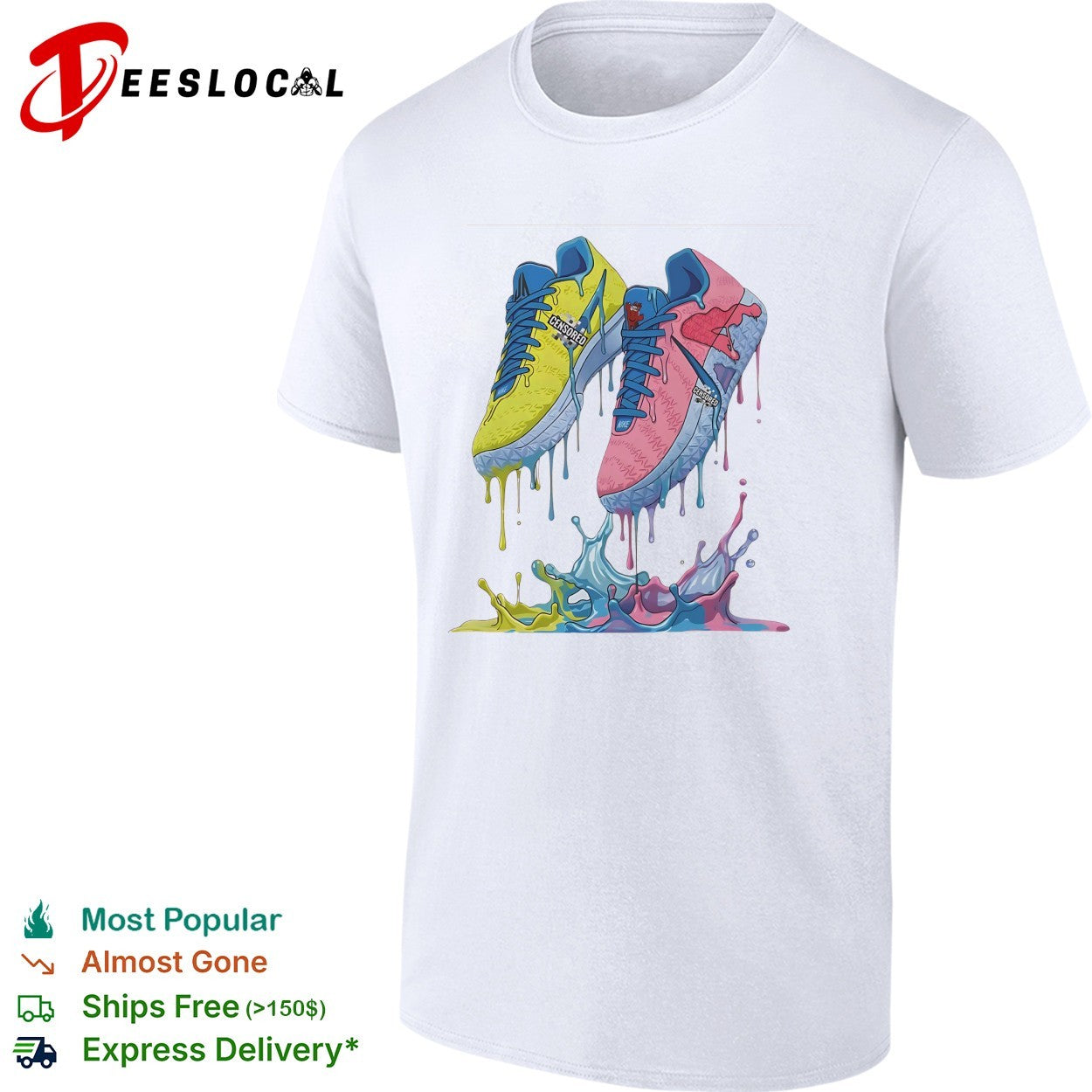 Dripping paint shoes shirt